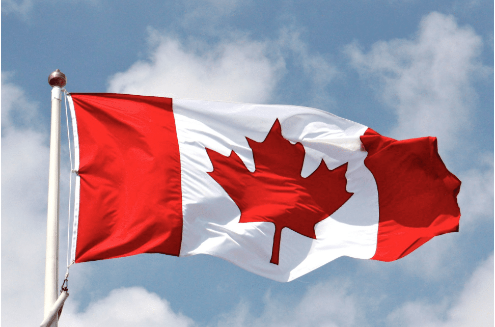 A photo of the Canadian Flag