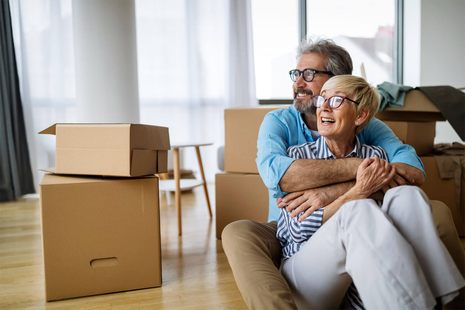 Retired couple happy to have moved into their new home